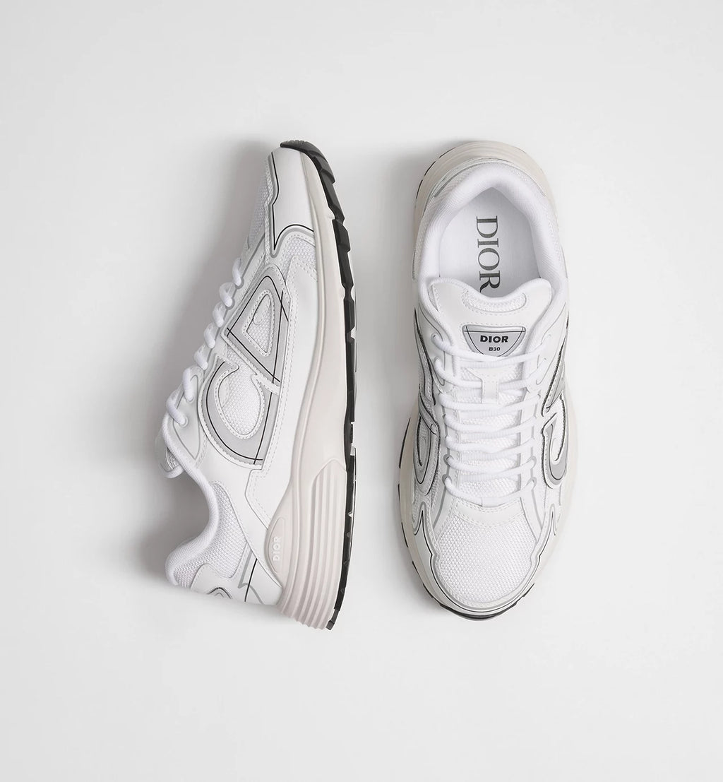 B30 Countdown Sneaker White Technical Mesh and White