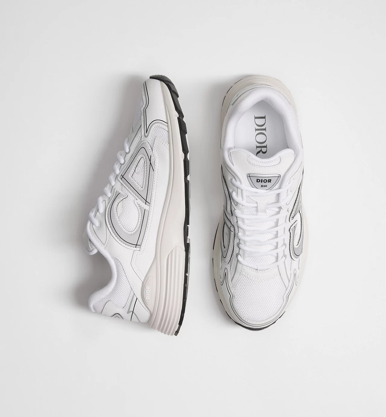B30 Countdown Sneaker White Technical Mesh and White