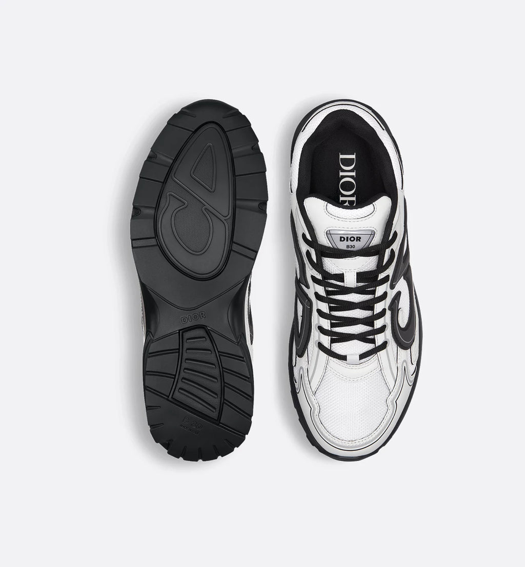 B30 Countdown Sneaker White Technical Mesh and White