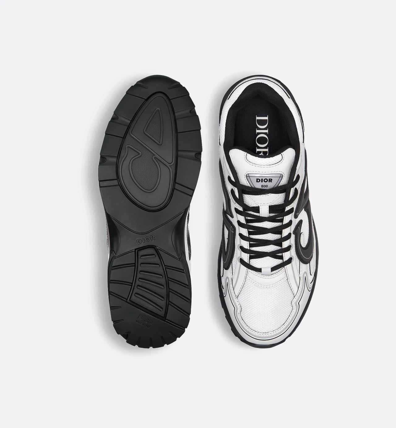B30 Countdown Sneaker White Technical Mesh and White