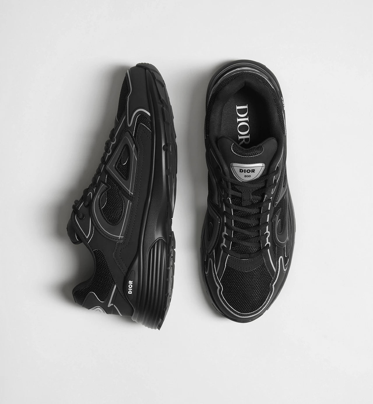 B30 Countdown Sneaker Black Technical Mesh and Black